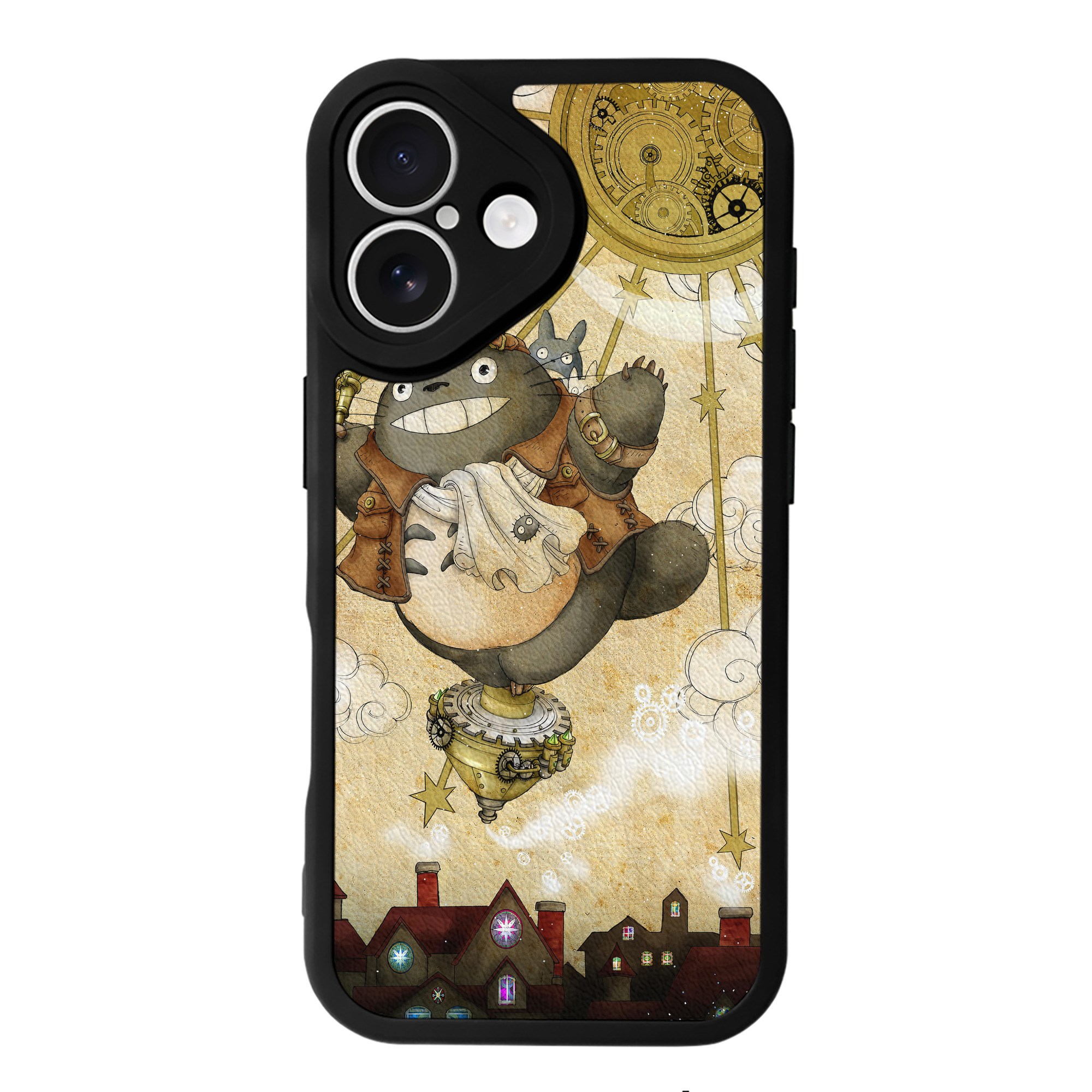 となりのトトロ 草壁メイ 草壁サツキ My Neighbor Totoro Satsuki Kusakabe Mei Kusakabe 【iPhone 16シリーズ対応】シリコンスマホケース（レザー調） 材質：シリコン
